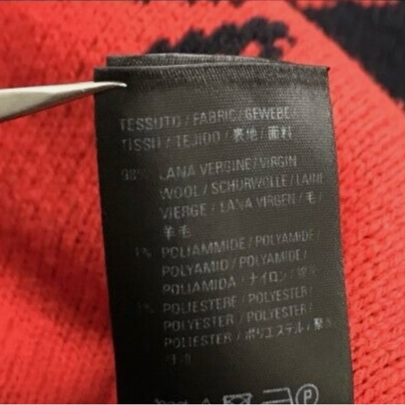 Balenciaga Jumper/Sweater in dark blue & red. Size: S. - Picture 10 of 12